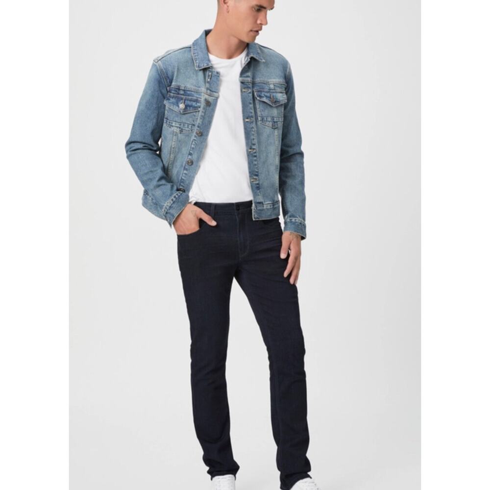 Paige Federal Slim Straight Jeans Men’s 36x31 Inkwell Dark Wash Stretch